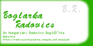 boglarka radovics business card